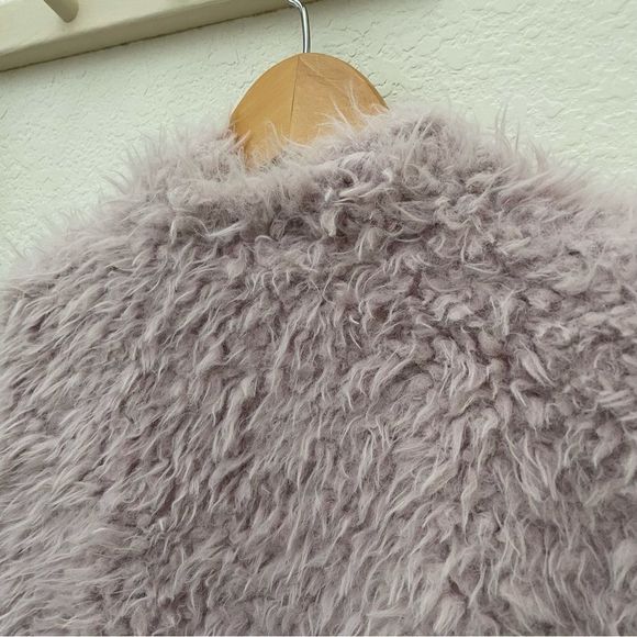 Faux Fun Fur Open Duster Vest NWT, Soft Dusty Lilac, Medium, Lined, Shag… - Picture 7 of 8